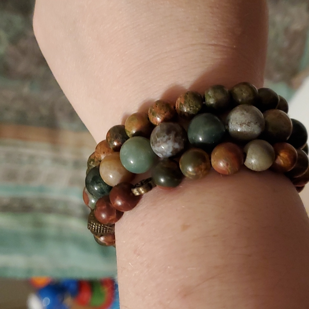 💚 Gemstone bracelet trio